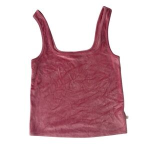 Pink Velour Fuzzy Tank Top Size M